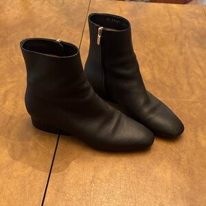 Salvatore Ferragamo Black Leather Ankle Boots